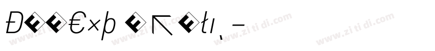 DINExp Italic字体转换